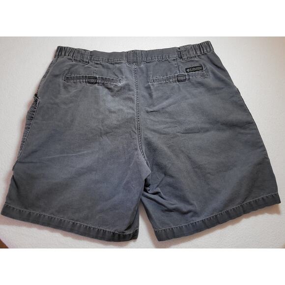 Columbia Sportswear Men's Cargo Shorts Sz L 38W Dark Grey Cotton 7 Pockets Gorp - Picture 6 of 7